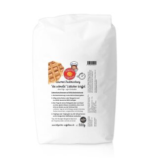 Gourmet Backmischung "die schnelle" Lütticher Waffel 0,5 kg