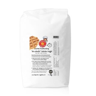 Gourmet Backmischung "die schnelle" Lütticher Waffel 1 kg